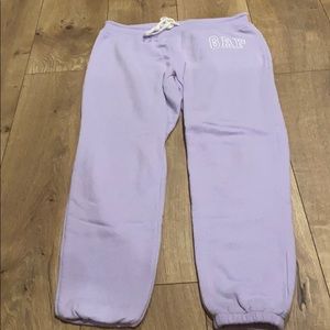 lavender sweatpants, cozy, light use